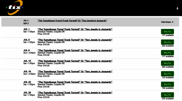 sawdusttheatre.tix.com