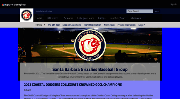 sbgrizzliesbaseball.com