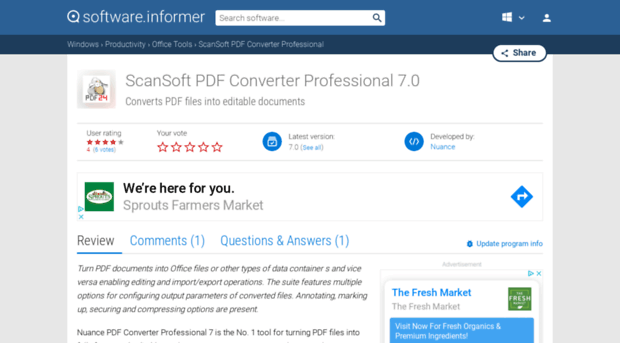 nuance pdf converter professional 7.0