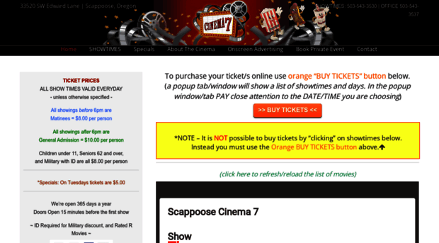 scappoosecinema7.com