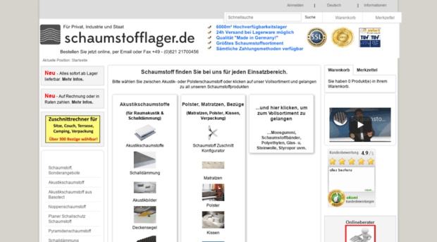 schaumstoff.schaumstofflager.de