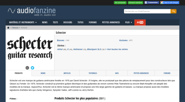 schecter.audiofanzine.com
