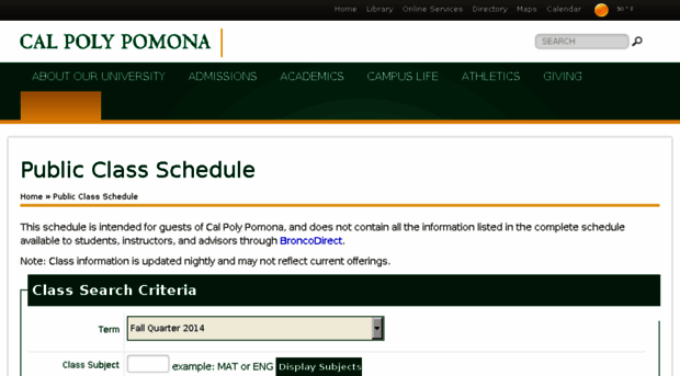 schedule.csupomona.edu