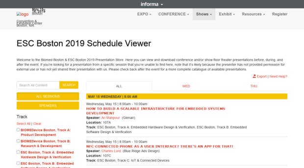 schedule.esc-boston.com