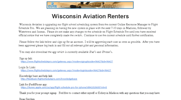 schedule.wisconsinaviation.com