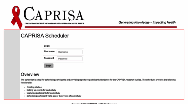 scheduler.caprisa.org