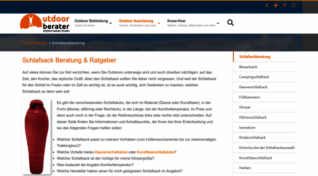 schlafsackberatung.de