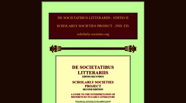 scholarly-societies.org