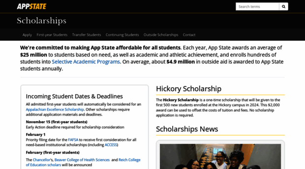 scholarships.appstate.edu