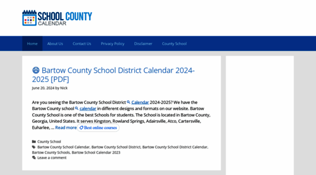 schoolcountycalendar.com