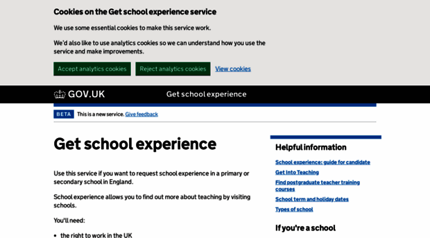 schoolexperience.education.gov.uk