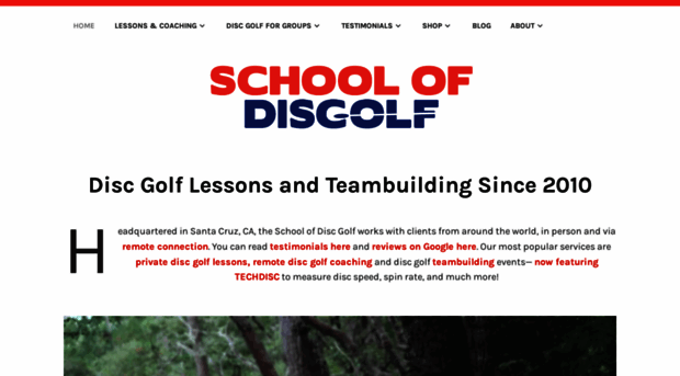 schoolofdiscgolf.com