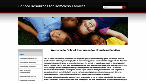 schoolresourcesforhomelessfamilies.org