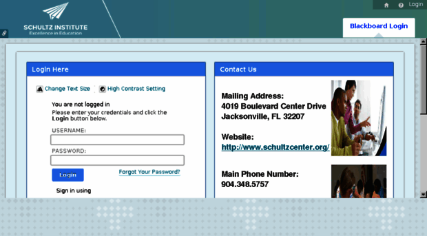schultzcenter.blackboard.com