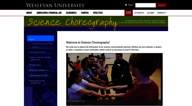 sciencechoreography.wesleyan.edu