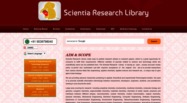 scientiaresearchlibrary.com