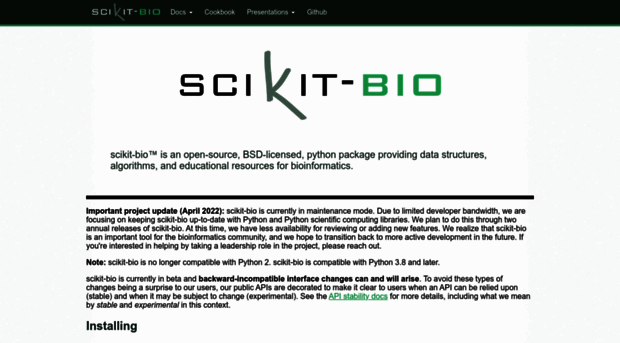 scikit-bio.org