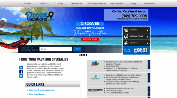 scombs.dreamvacations.com