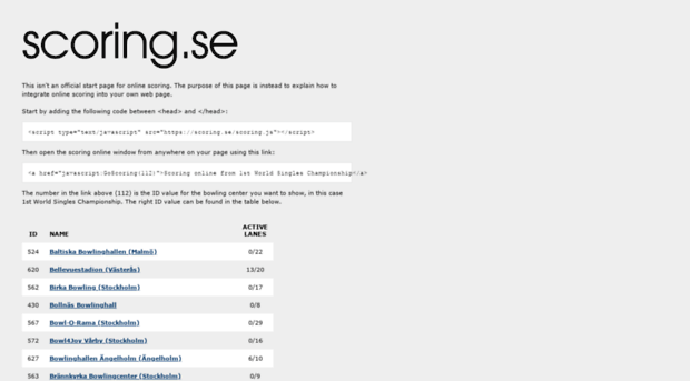 scoring.se