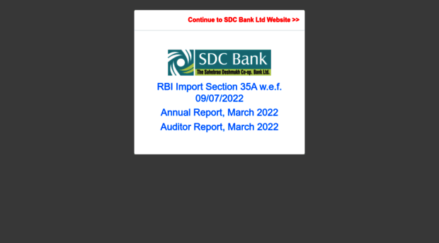 sdcbank.in