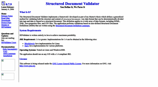 sdvalidator.sourceforge.net