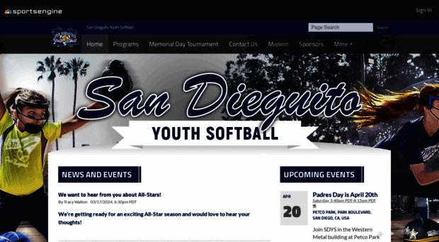 sdyssoftball.com