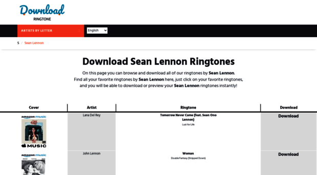 seanlennon.download-ringtone.com