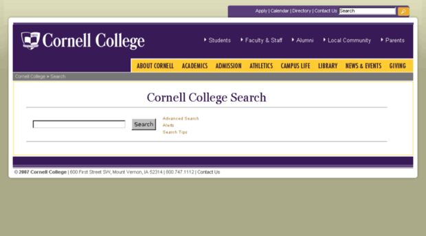 search.cornellcollege.edu