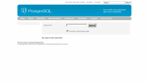 search.postgresql.org