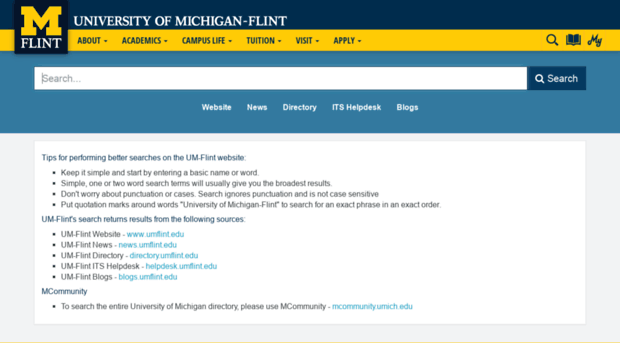 search.umflint.edu