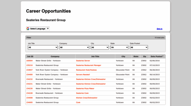 seateries.companycareersite.com