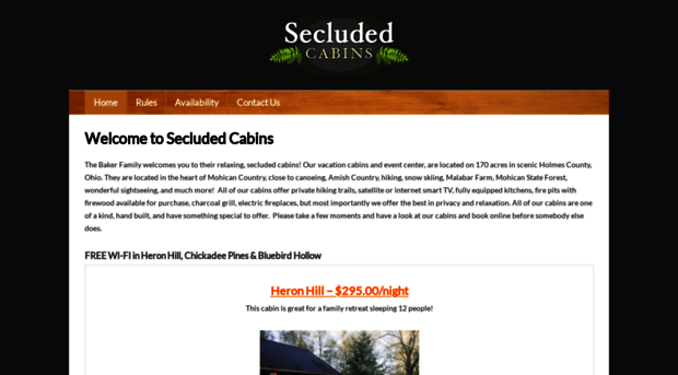 secludedcabins.com