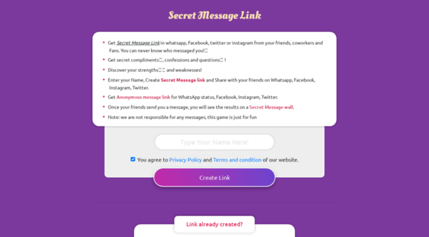 secretmessagelink.com