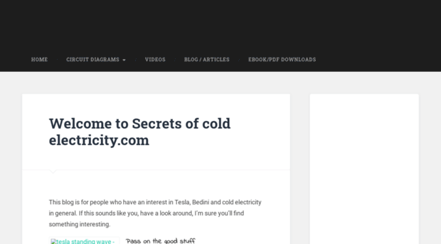 secretsofcoldelectricity.com