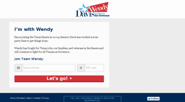 secure.wendydavisforsenate.com