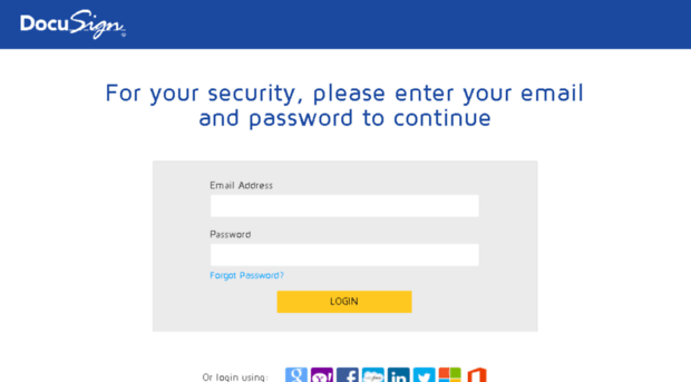 secure2.docusign.com - DocuSign - Customer Login - Secure 2 Docu Sign