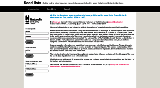 seedlists.naturalis.nl