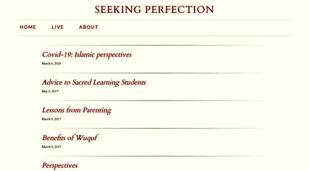 seekingperfection.org