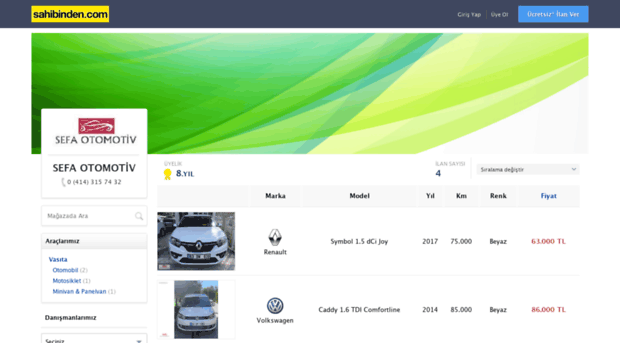 sefaotomotivurfa.sahibinden.com