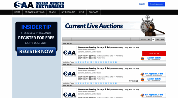 seizedassetsauctioneers.liveauctiongroup.com