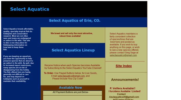 selectaquatics.com