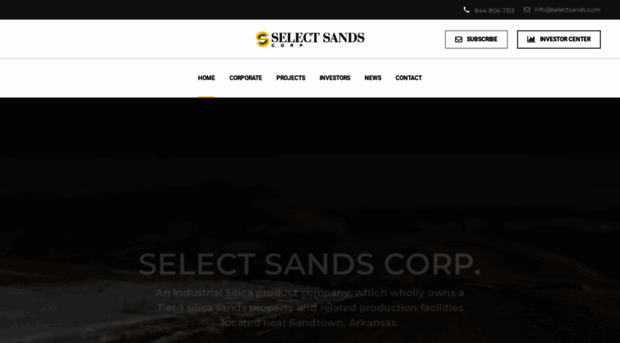 selectsandscorp.com