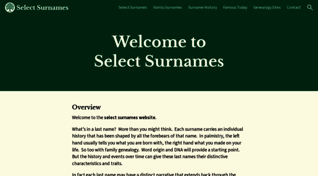 selectsurnames.com