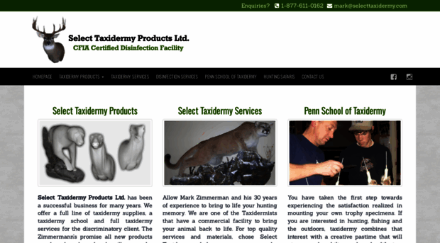 Select Taxidermy Products and Taxidermy Supplies in Canada