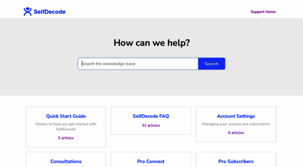 selfdecode.helpscoutdocs.com