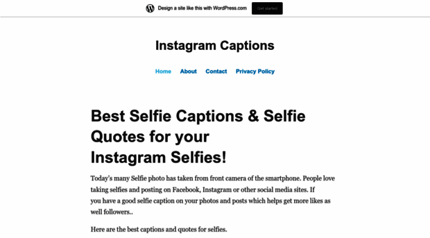 selfieinstagramcaptions.wordpress.com