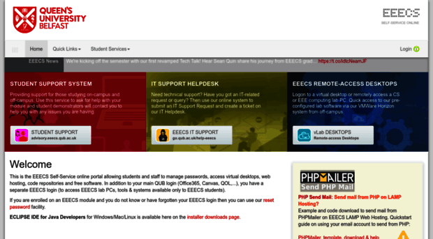 selfservice.eeecs.qub.ac.uk