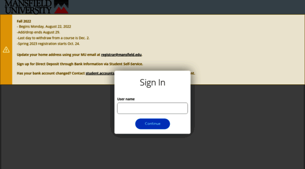 selfservice.mansfield.edu