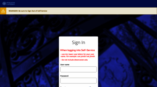 selfservice.worcester.edu