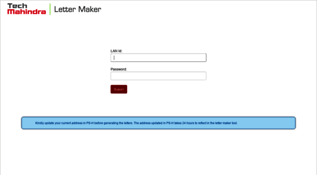 selfservicelettermaker.techmahindra.com